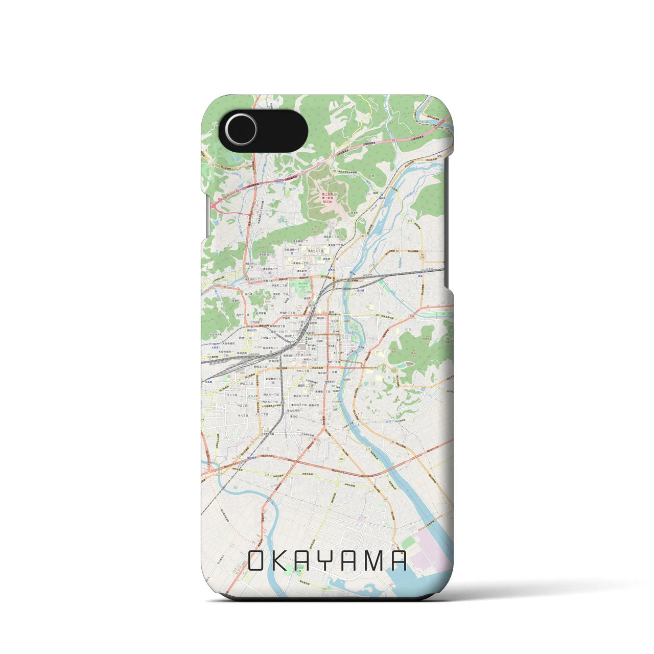 【岡山(岡山県)】地図柄iPhoneケース(バックカバータイプ)