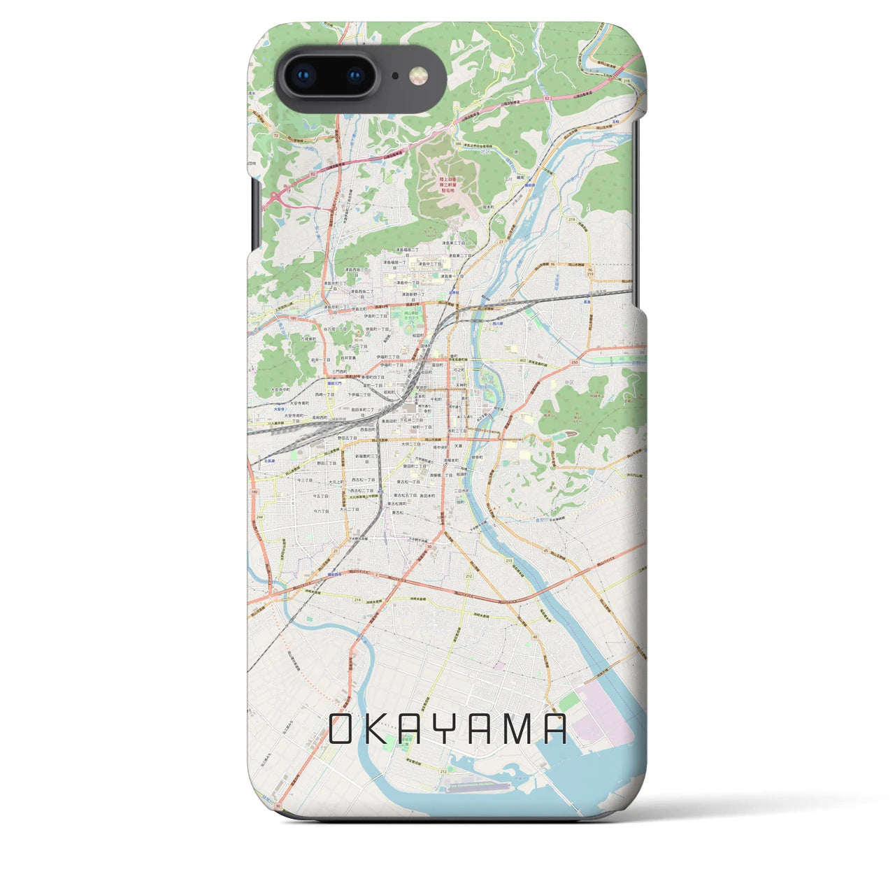 【岡山(岡山県)】地図柄iPhoneケース(バックカバータイプ)