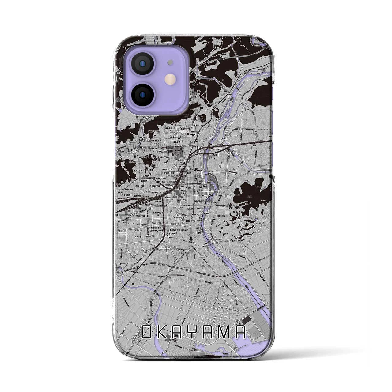 【岡山(岡山県)】地図柄iPhoneケース(クリアタイプ)