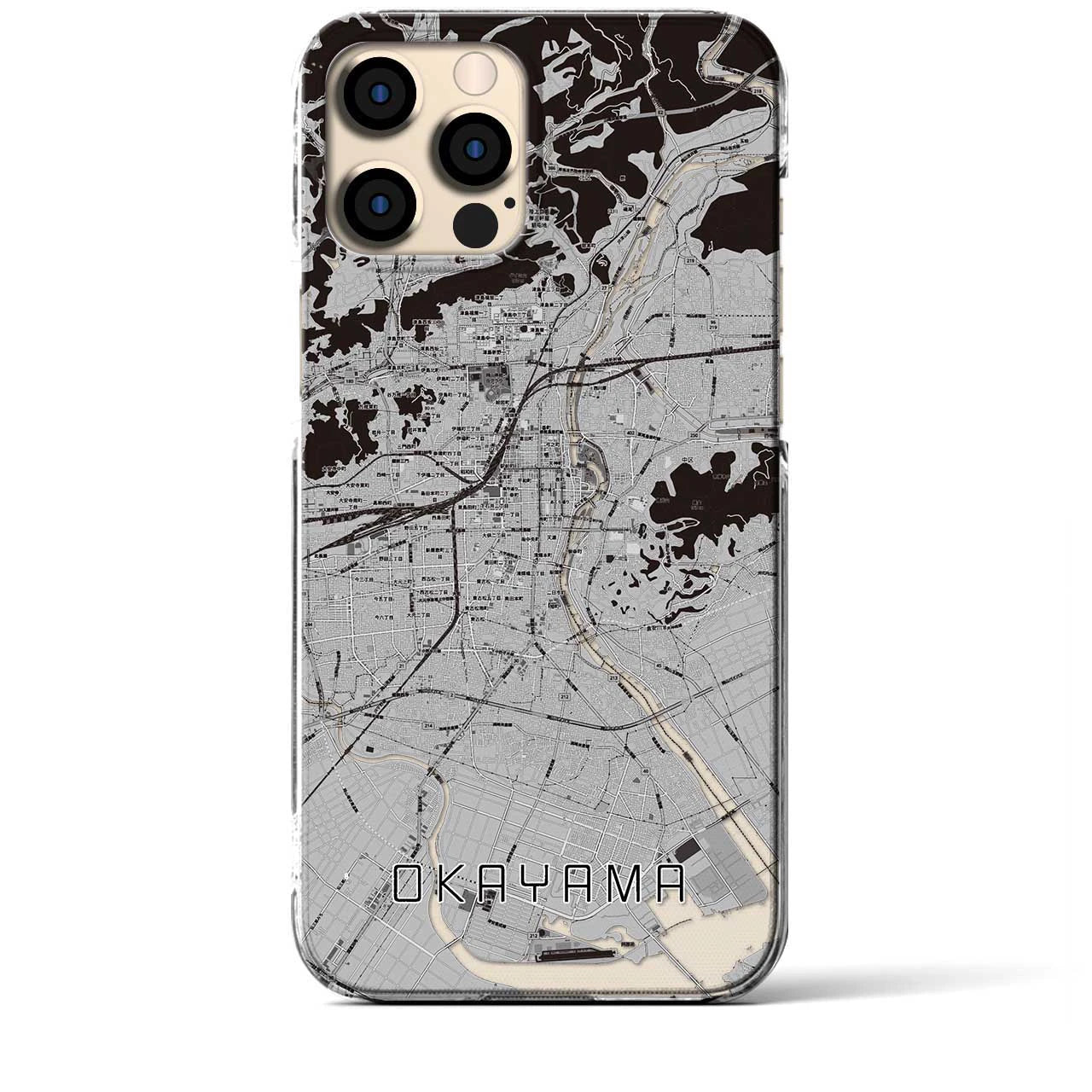 【岡山(岡山県)】地図柄iPhoneケース(クリアタイプ)
