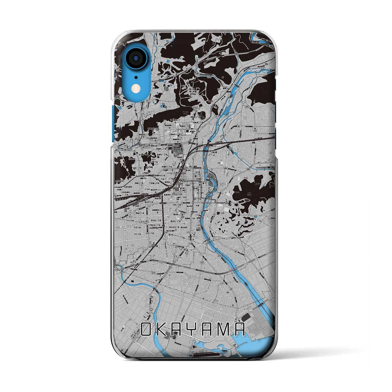 【岡山(岡山県)】地図柄iPhoneケース(クリアタイプ)