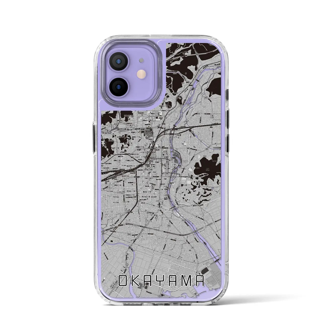 【岡山(岡山県)】地図柄iPhoneケース(MagSafeタイプ)