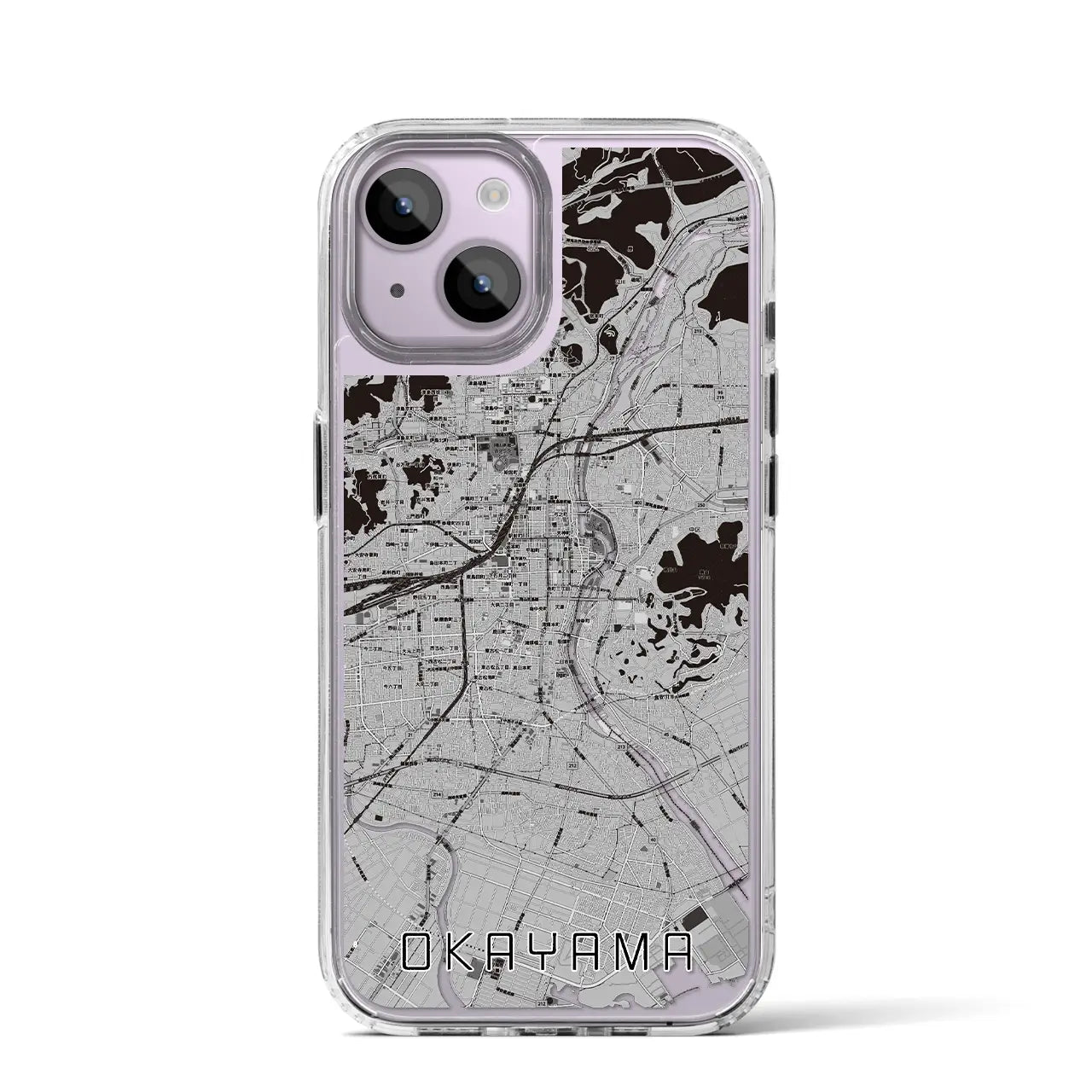 【岡山(岡山県)】地図柄iPhoneケース(MagSafeタイプ)