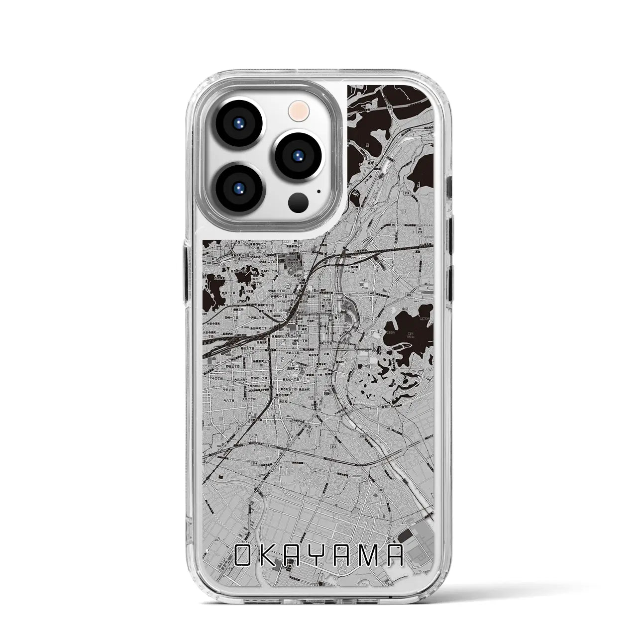 【岡山(岡山県)】地図柄iPhoneケース(MagSafeタイプ)