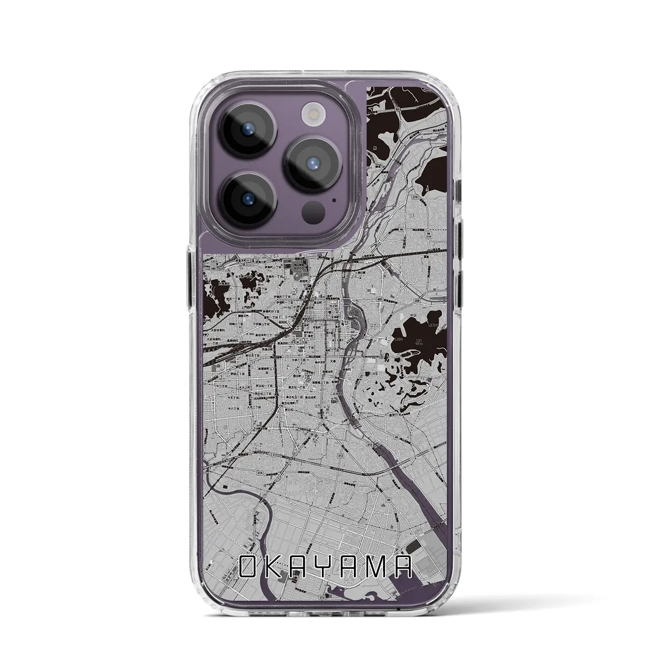 【岡山(岡山県)】地図柄iPhoneケース(MagSafeタイプ)