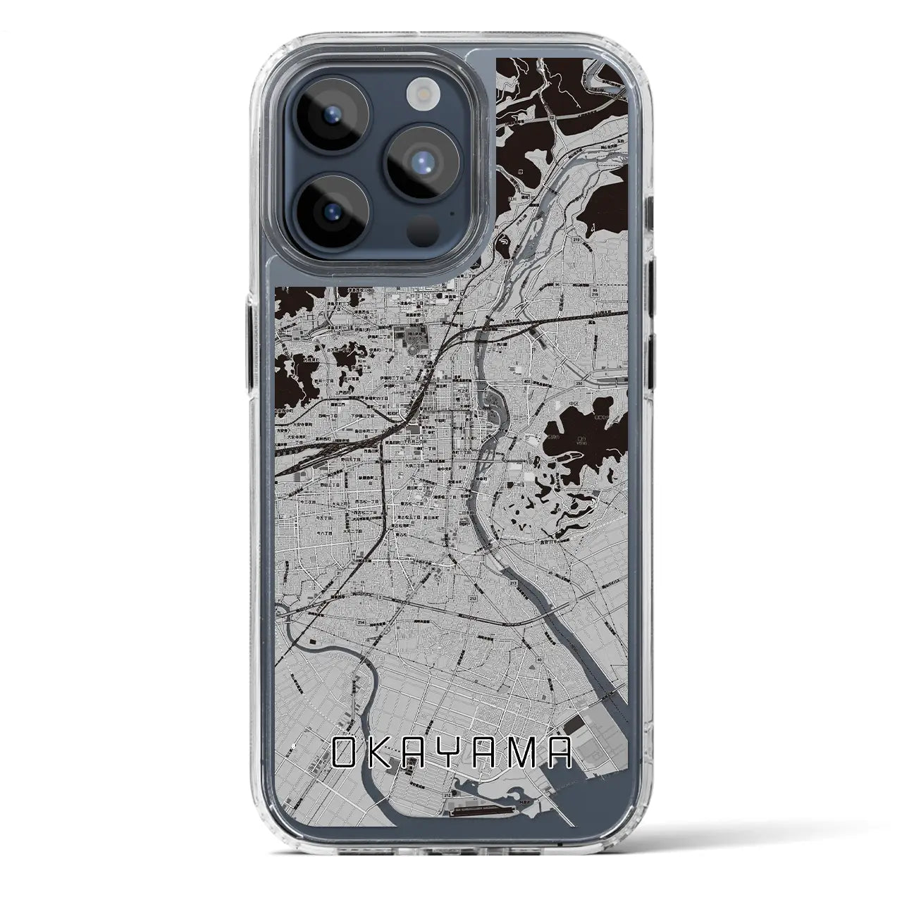 【岡山(岡山県)】地図柄iPhoneケース(MagSafeタイプ)