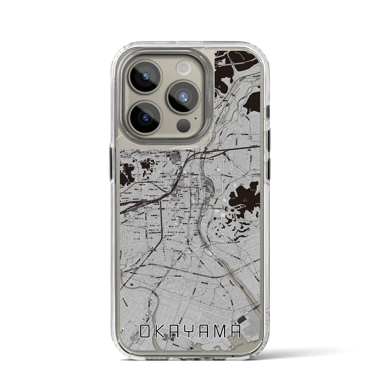 【岡山(岡山県)】地図柄iPhoneケース(MagSafeタイプ)