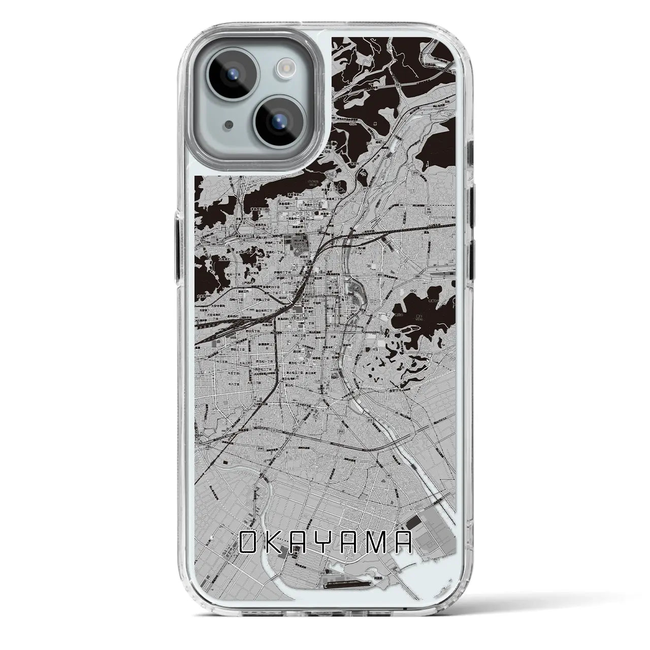 【岡山(岡山県)】地図柄iPhoneケース(MagSafeタイプ)