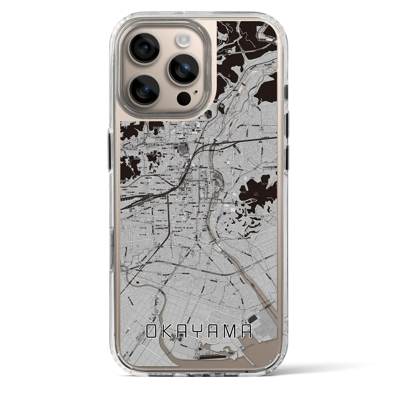 【岡山(岡山県)】地図柄iPhoneケース(MagSafeタイプ)