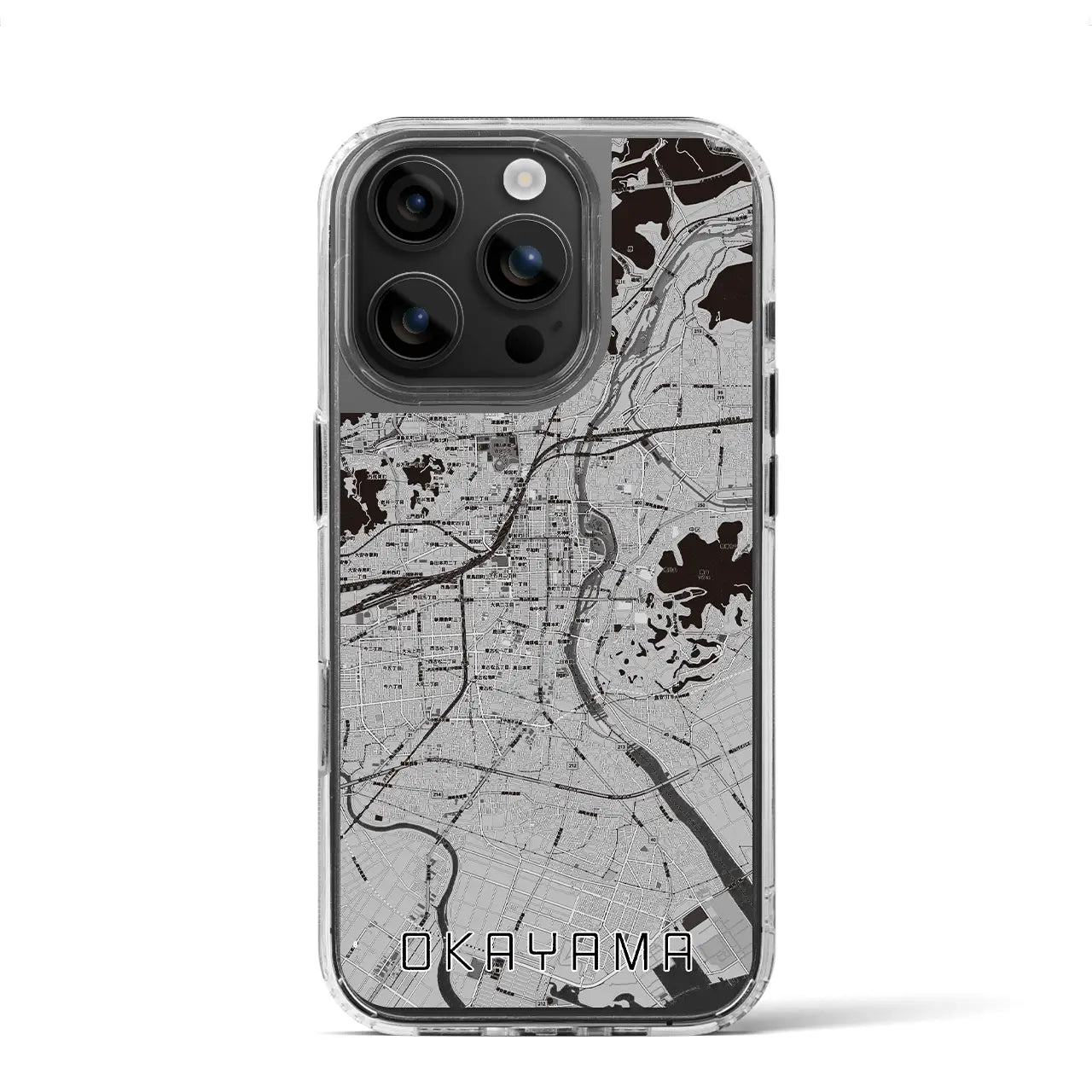 【岡山(岡山県)】地図柄iPhoneケース(MagSafeタイプ)