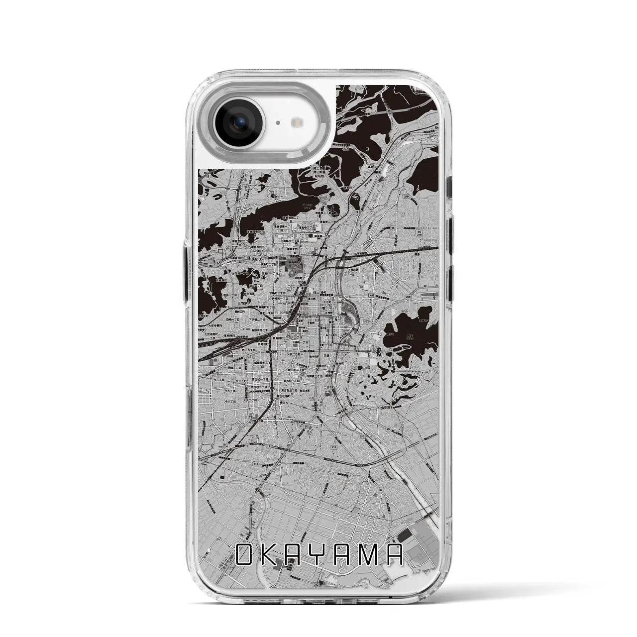 【岡山(岡山県)】地図柄iPhoneケース(MagSafeタイプ)