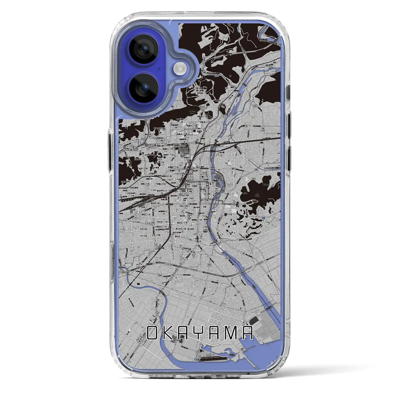 【岡山(岡山県)】地図柄iPhoneケース(MagSafeタイプ)