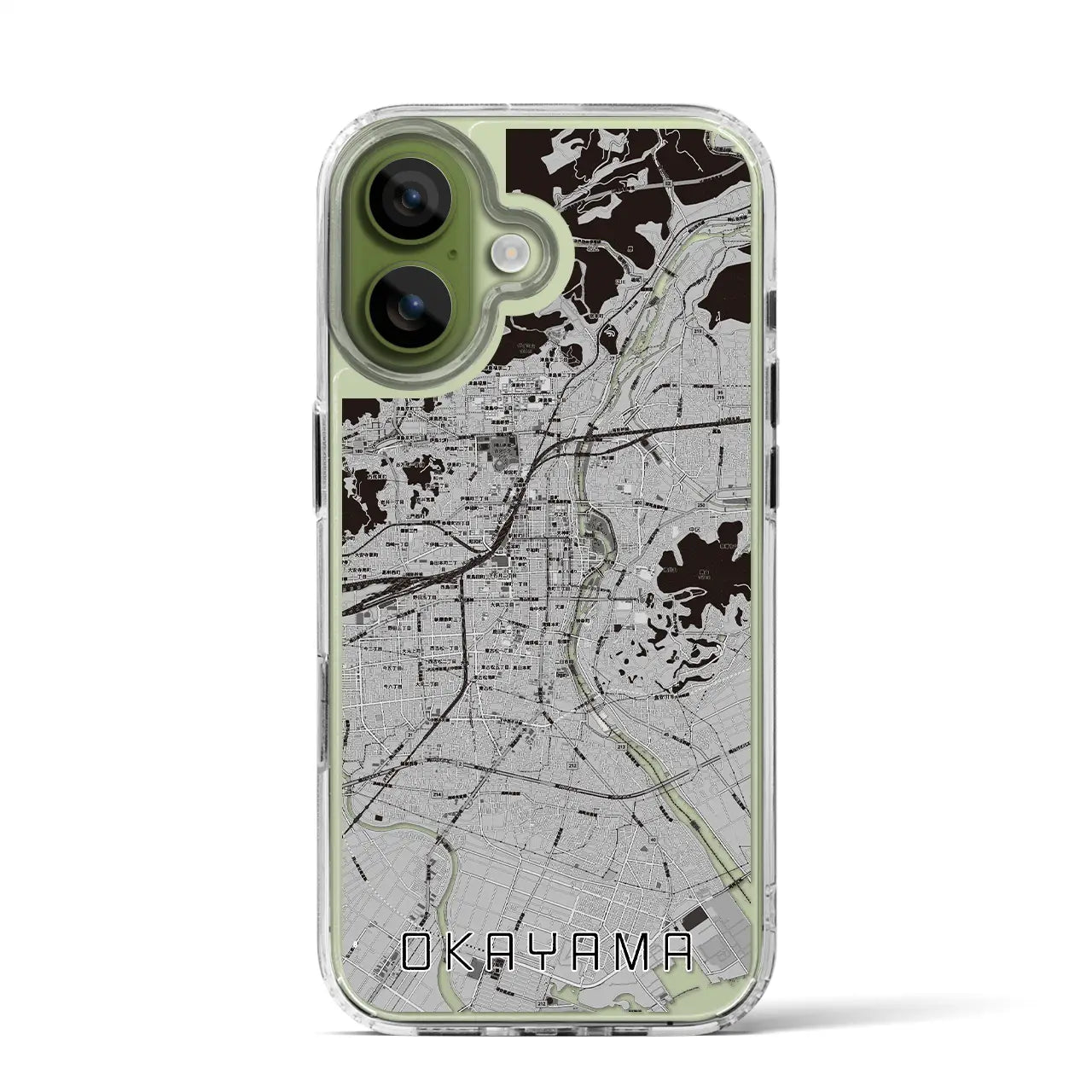 【岡山(岡山県)】地図柄iPhoneケース(MagSafeタイプ)