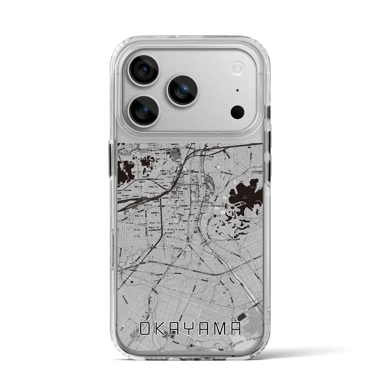 【岡山(岡山県)】地図柄iPhoneケース(MagSafeタイプ)