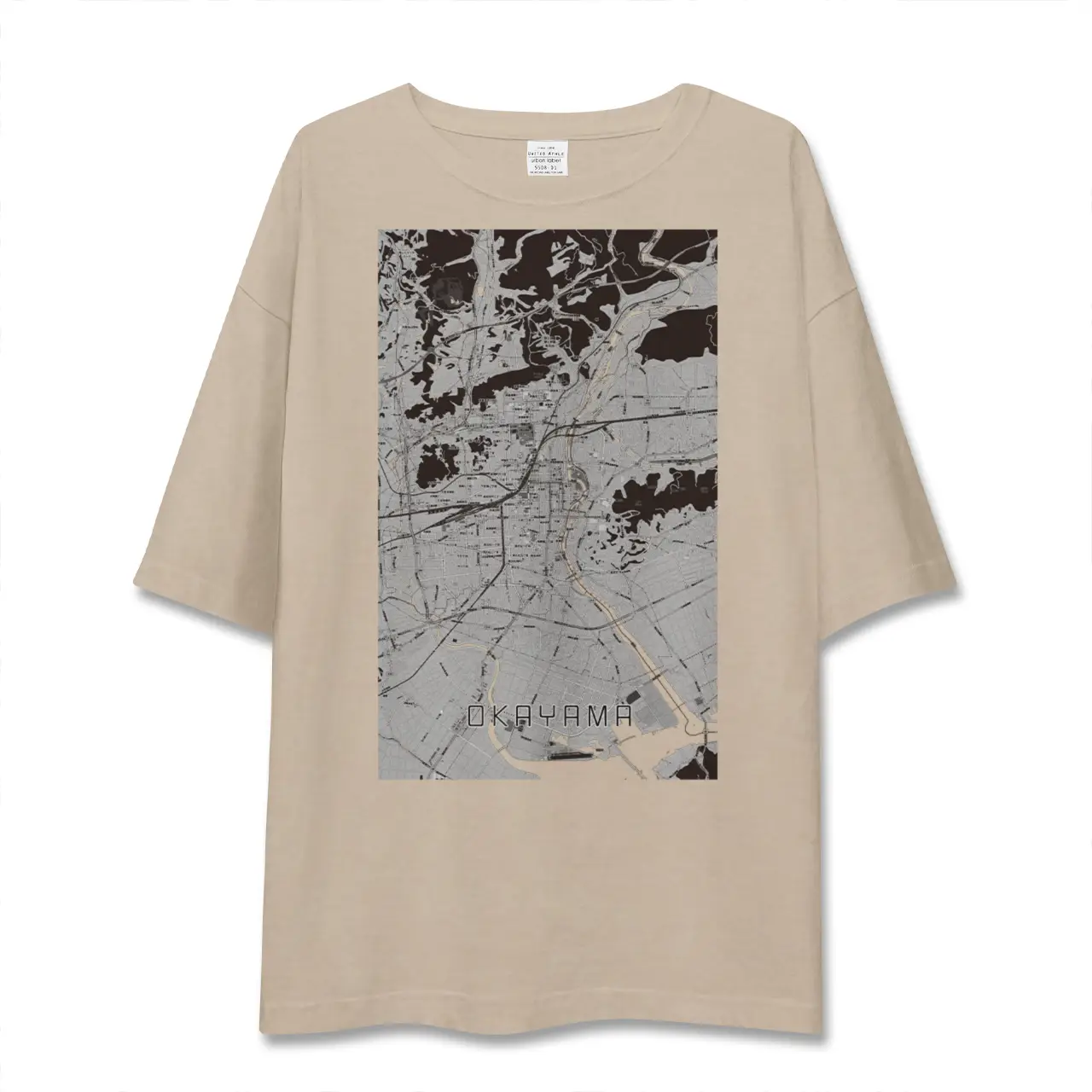 【岡山(岡山県)】地図柄ビッグシルエットTシャツ