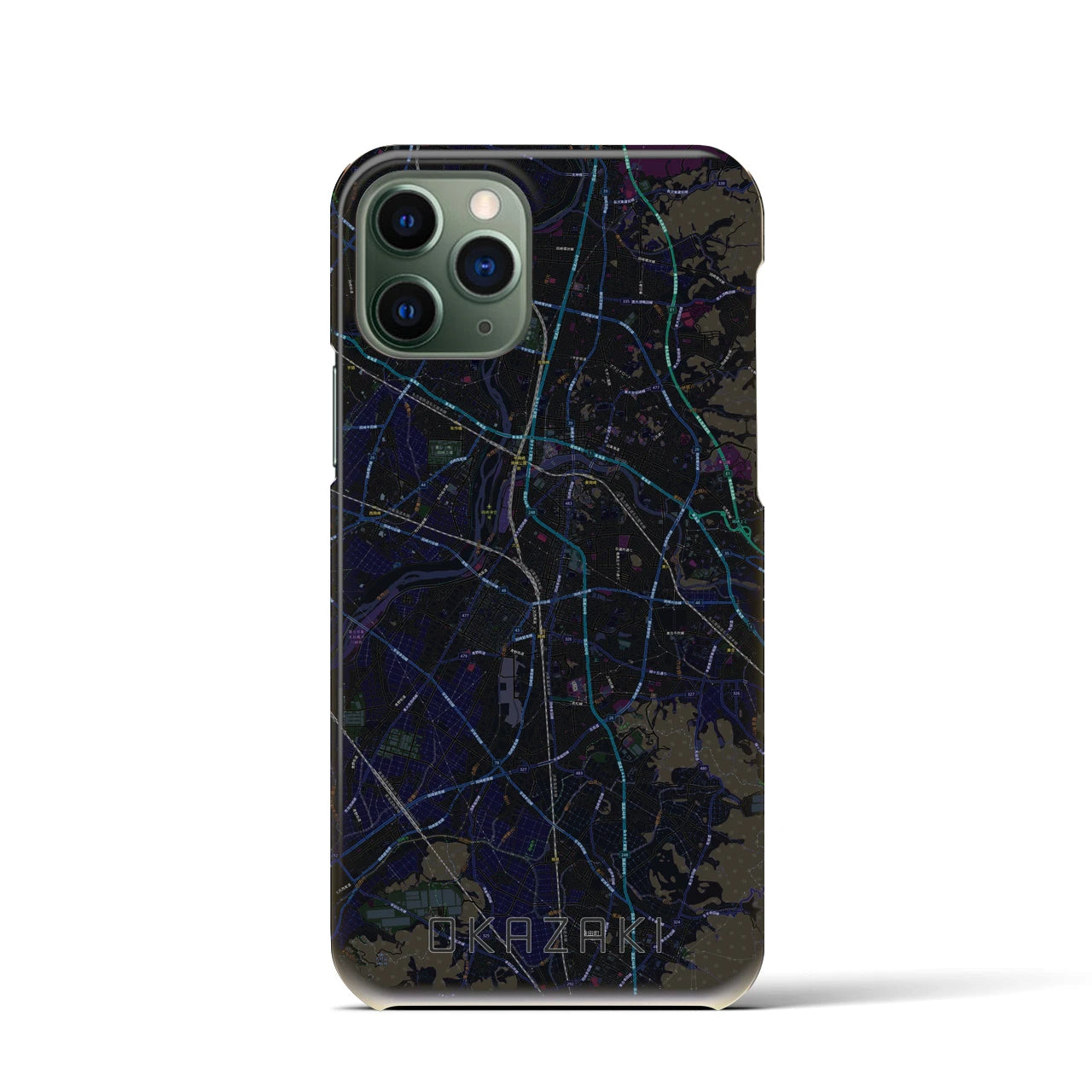 【岡崎(愛知県)】地図柄iPhoneケース(バックカバータイプ)