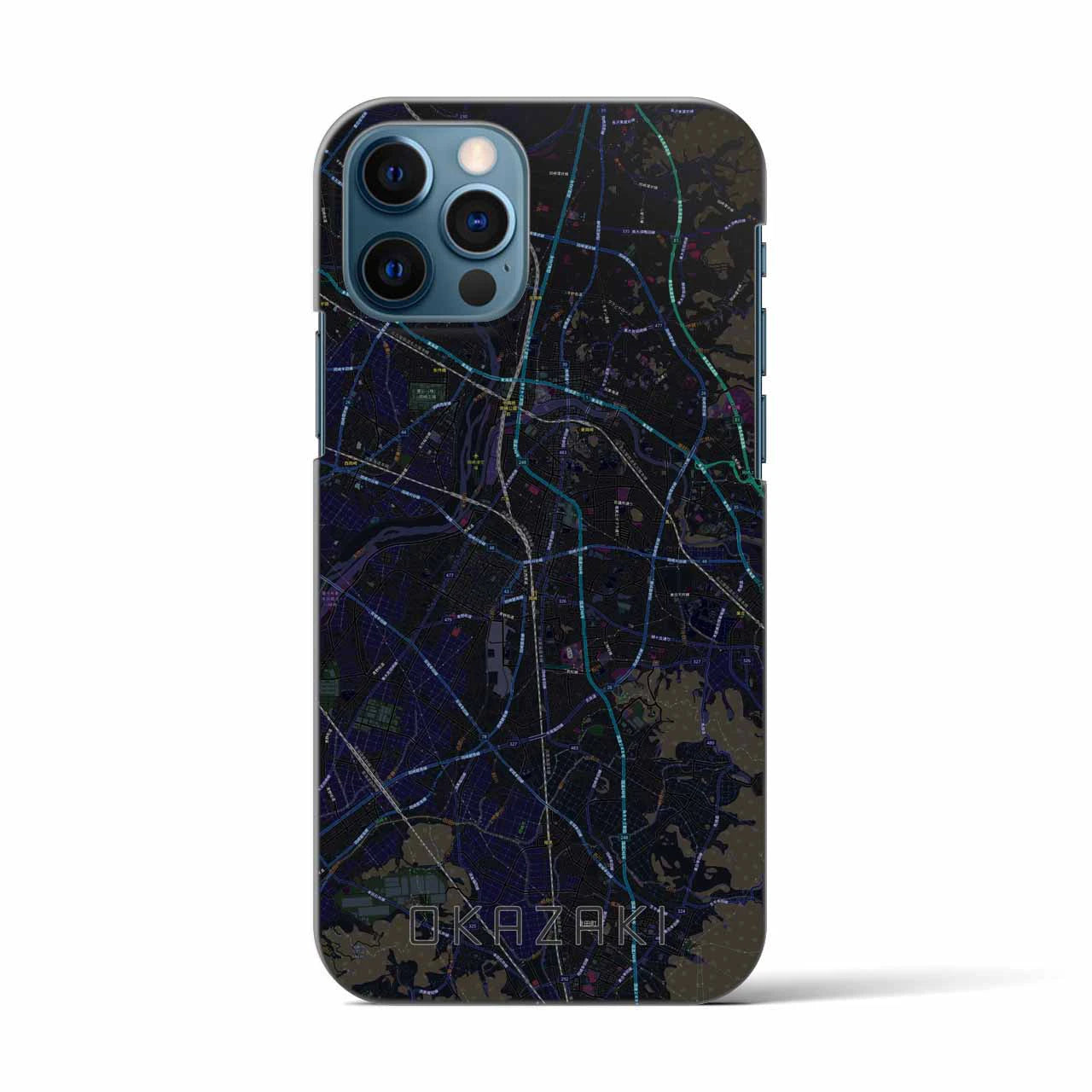 【岡崎(愛知県)】地図柄iPhoneケース(バックカバータイプ)
