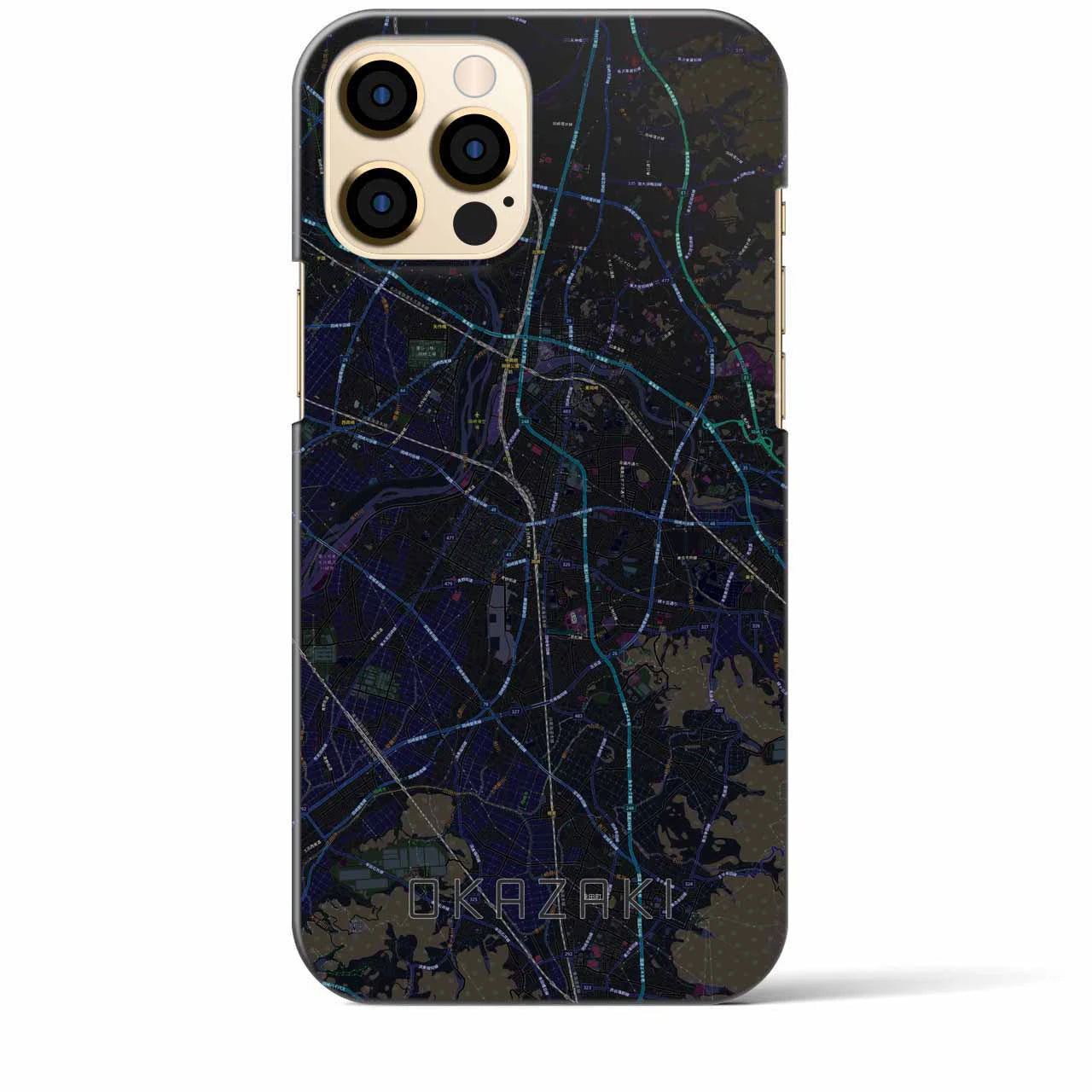 【岡崎(愛知県)】地図柄iPhoneケース(バックカバータイプ)