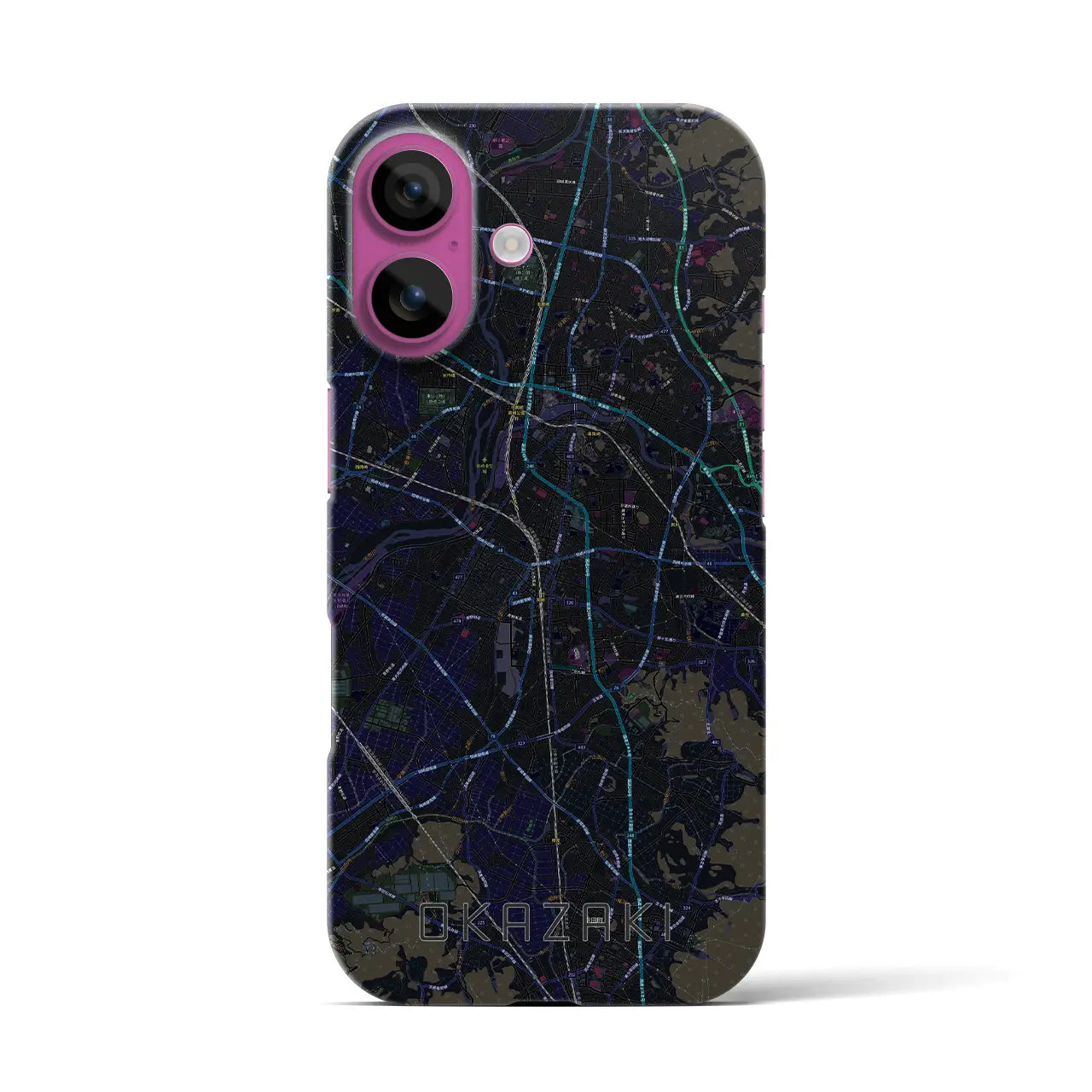 【岡崎(愛知県)】地図柄iPhoneケース(バックカバータイプ)