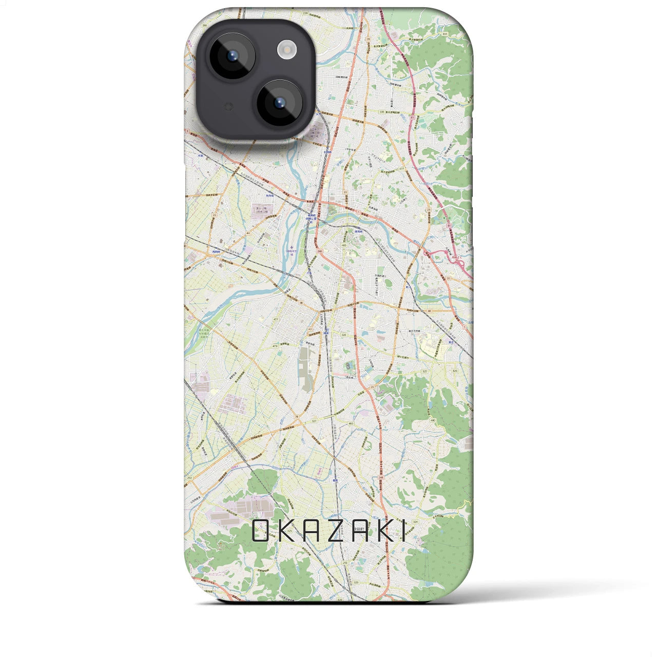 【岡崎(愛知県)】地図柄iPhoneケース(バックカバータイプ)