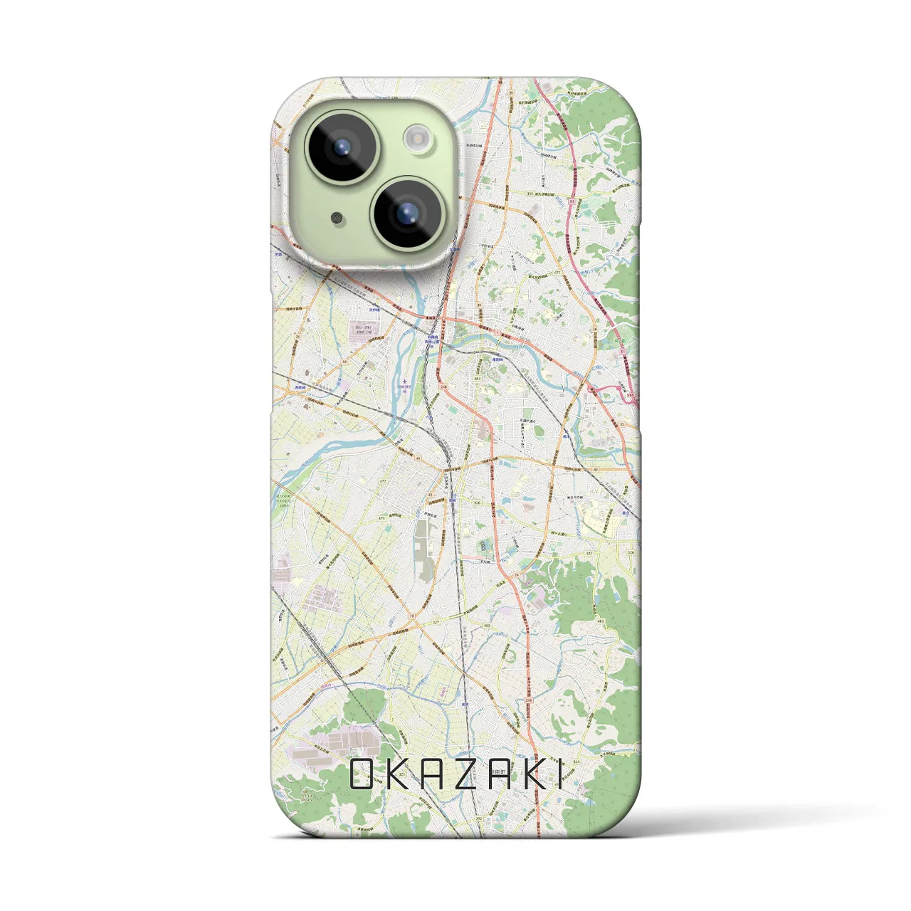 【岡崎(愛知県)】地図柄iPhoneケース(バックカバータイプ)