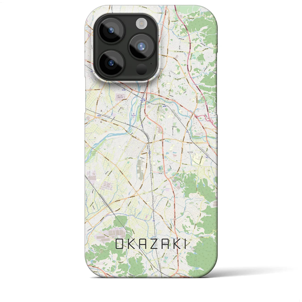 【岡崎(愛知県)】地図柄iPhoneケース(バックカバータイプ)