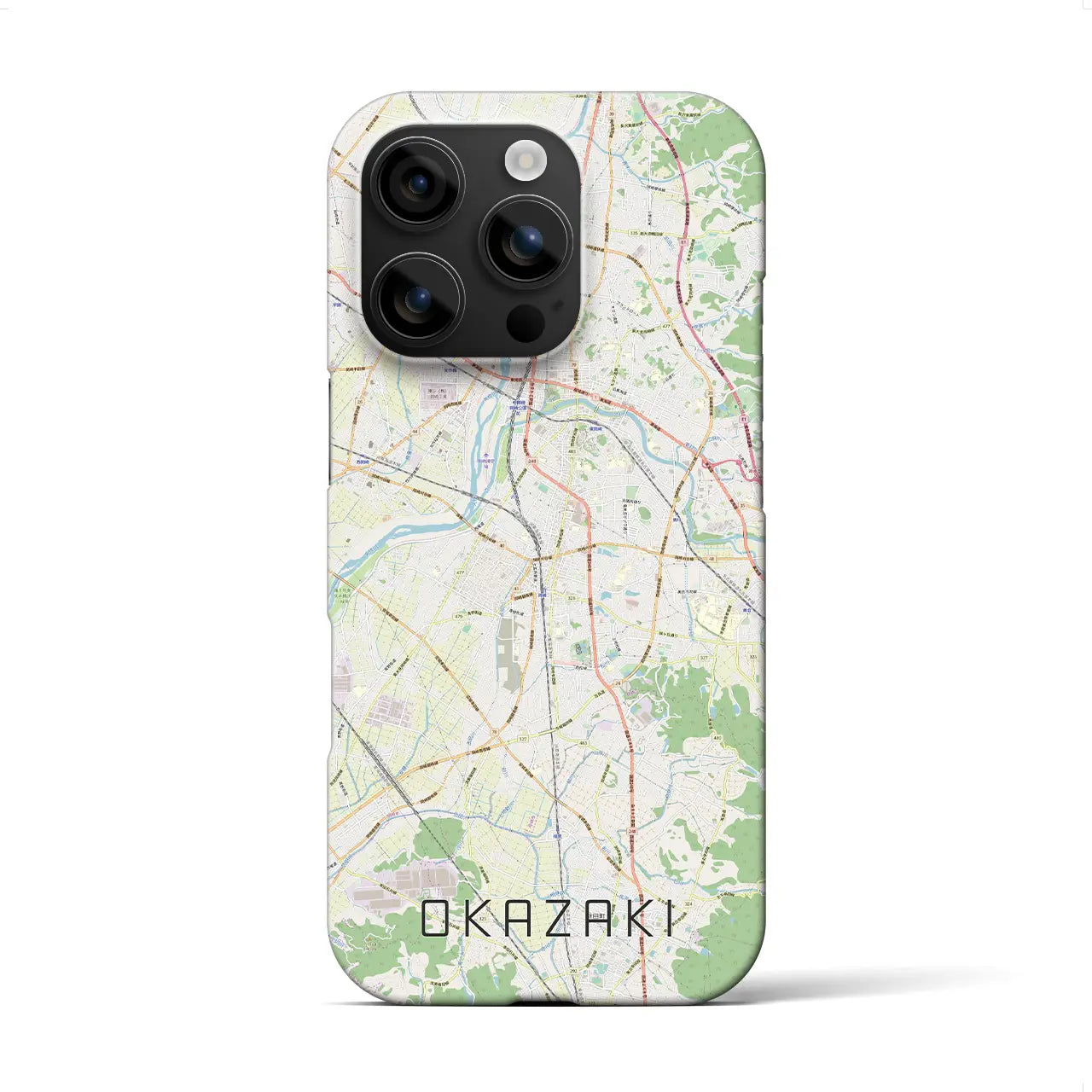 【岡崎(愛知県)】地図柄iPhoneケース(バックカバータイプ)
