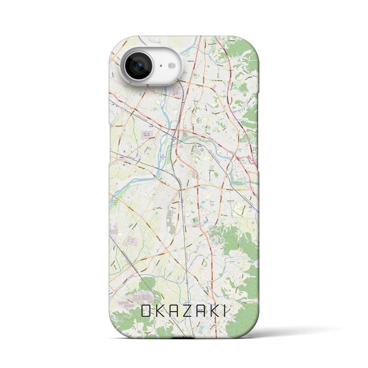 【岡崎(愛知県)】地図柄iPhoneケース(バックカバータイプ)