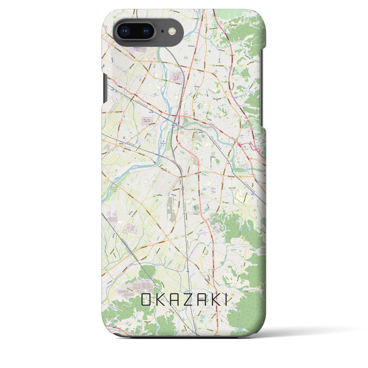 【岡崎(愛知県)】地図柄iPhoneケース(バックカバータイプ)