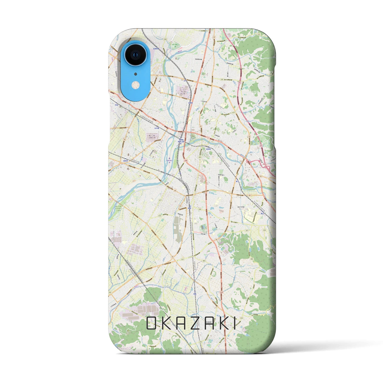 【岡崎(愛知県)】地図柄iPhoneケース(バックカバータイプ)