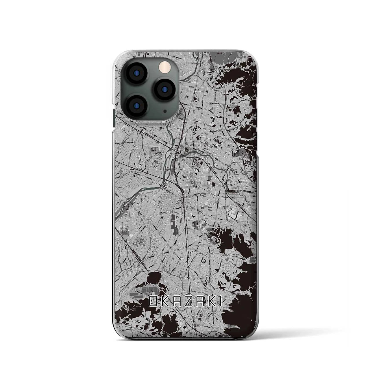 【岡崎(愛知県)】地図柄iPhoneケース(クリアタイプ)