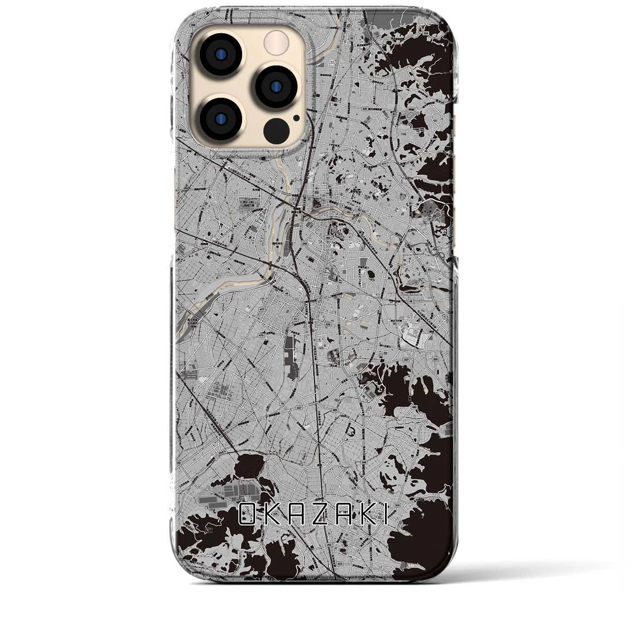 【岡崎(愛知県)】地図柄iPhoneケース(クリアタイプ)