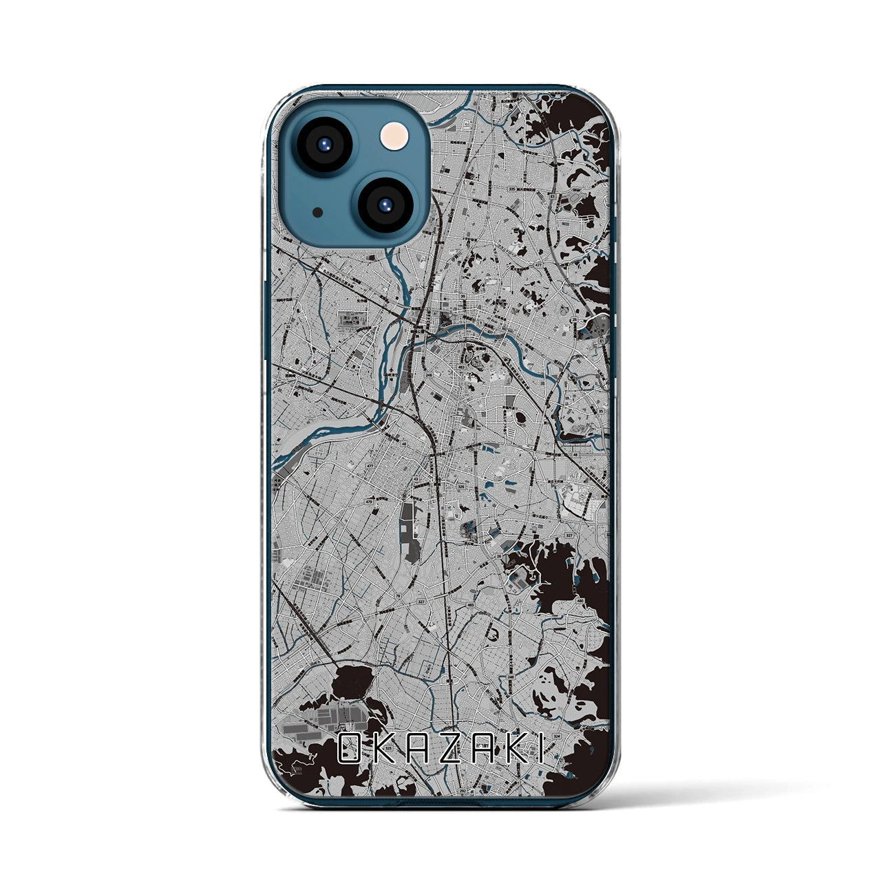 【岡崎(愛知県)】地図柄iPhoneケース(クリアタイプ)