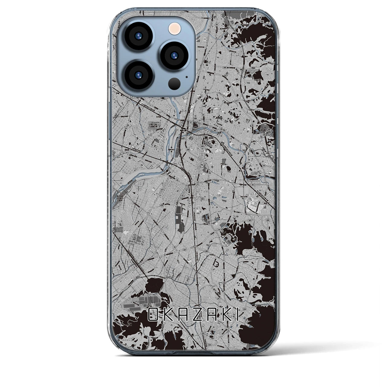 【岡崎(愛知県)】地図柄iPhoneケース(クリアタイプ)