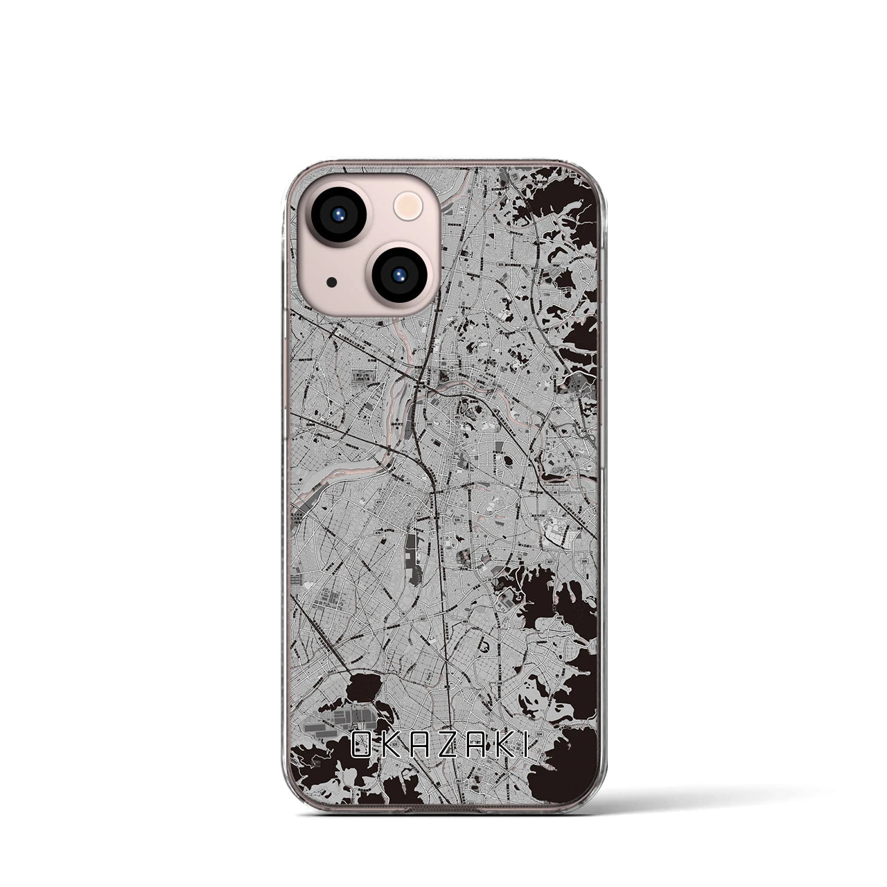 【岡崎(愛知県)】地図柄iPhoneケース(クリアタイプ)