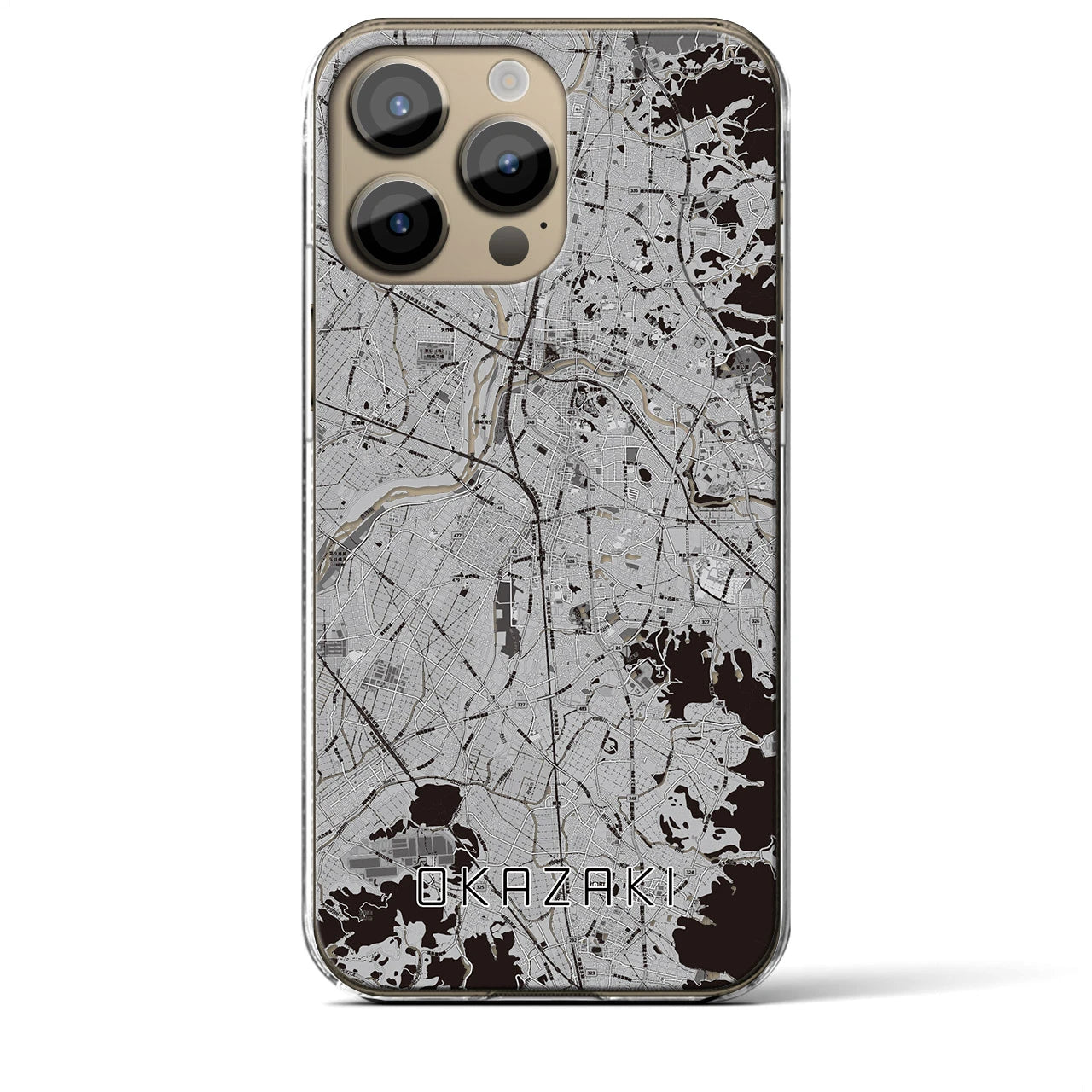 【岡崎(愛知県)】地図柄iPhoneケース(クリアタイプ)