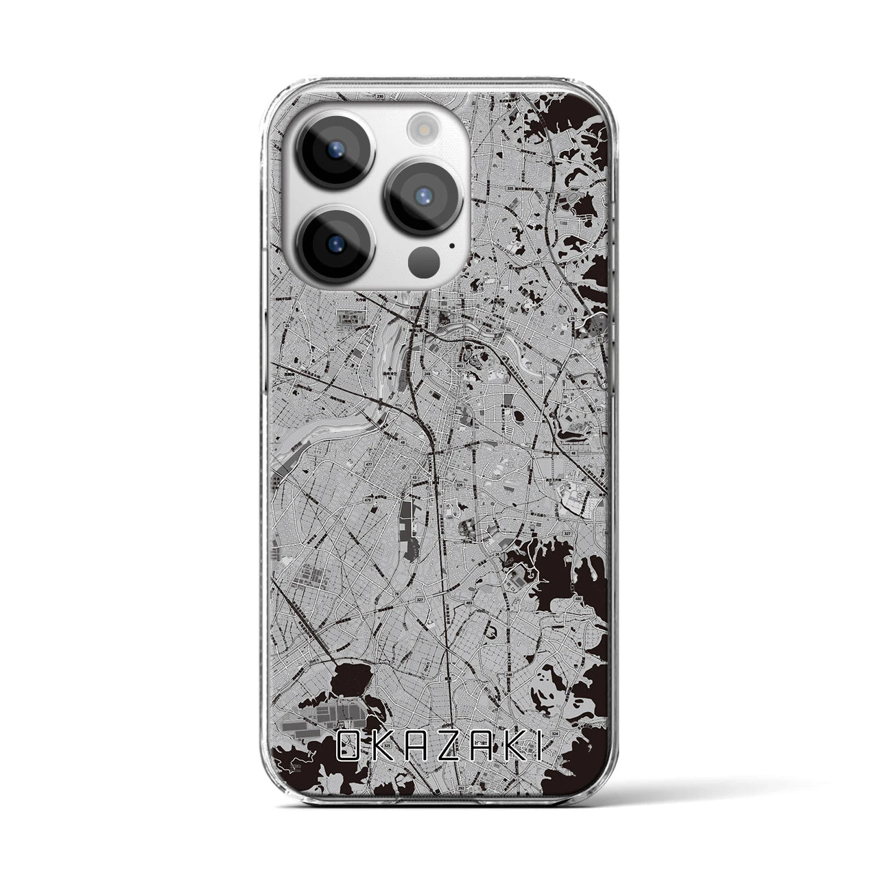 【岡崎(愛知県)】地図柄iPhoneケース(クリアタイプ)