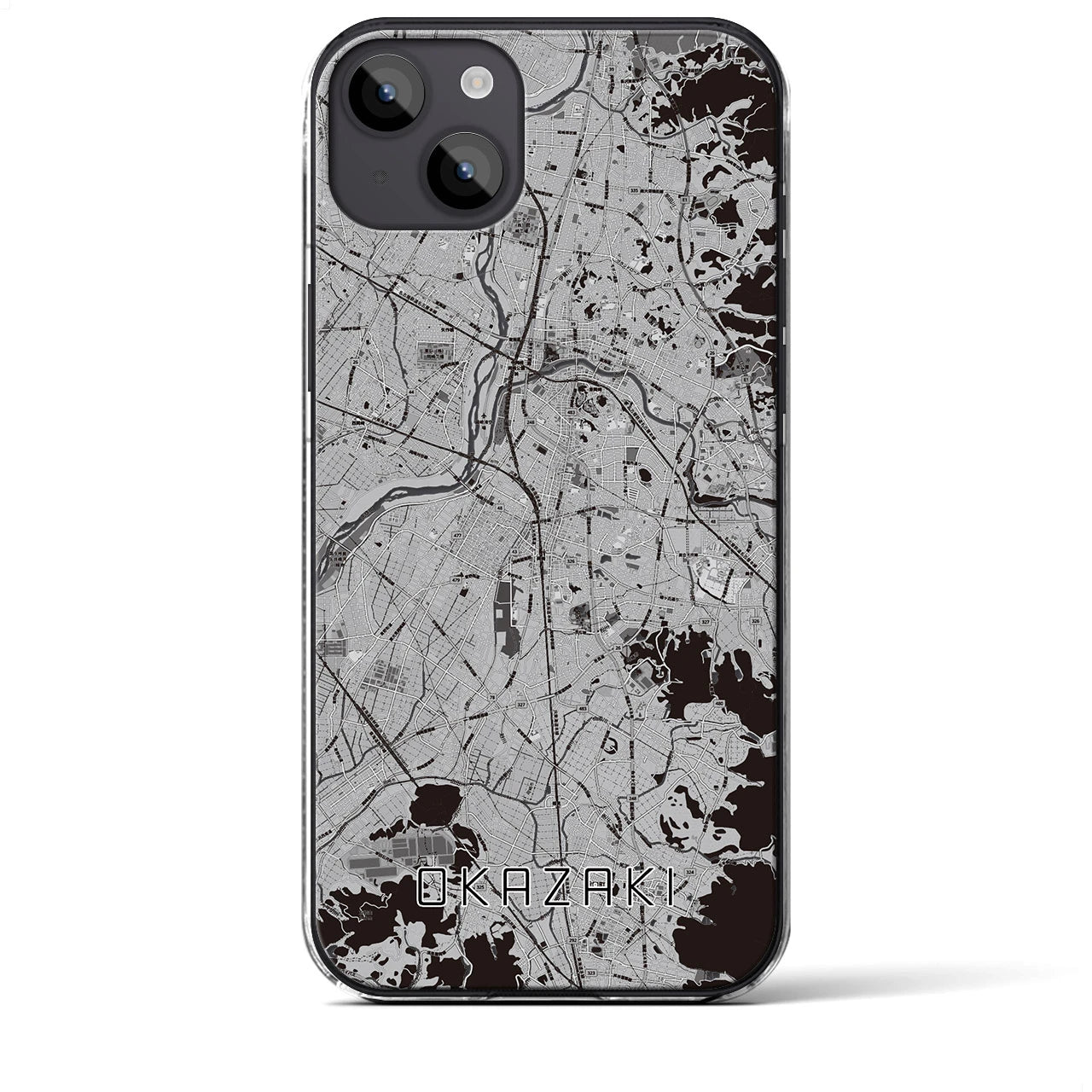 【岡崎(愛知県)】地図柄iPhoneケース(クリアタイプ)