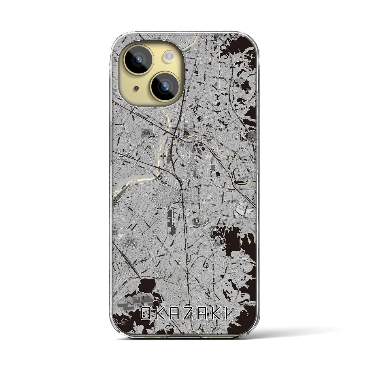 【岡崎(愛知県)】地図柄iPhoneケース(クリアタイプ)