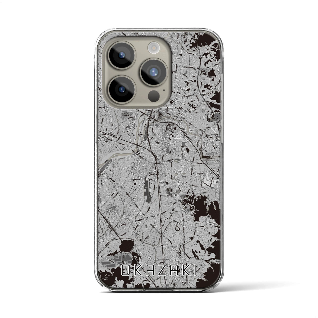 【岡崎(愛知県)】地図柄iPhoneケース(クリアタイプ)