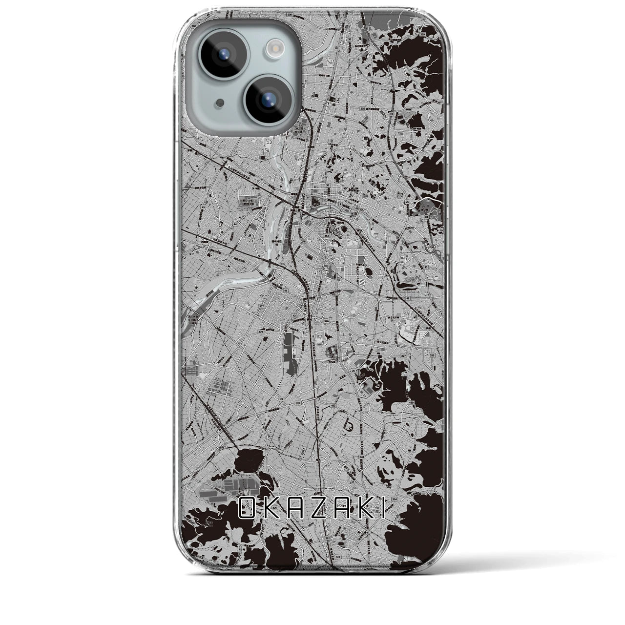 【岡崎(愛知県)】地図柄iPhoneケース(クリアタイプ)