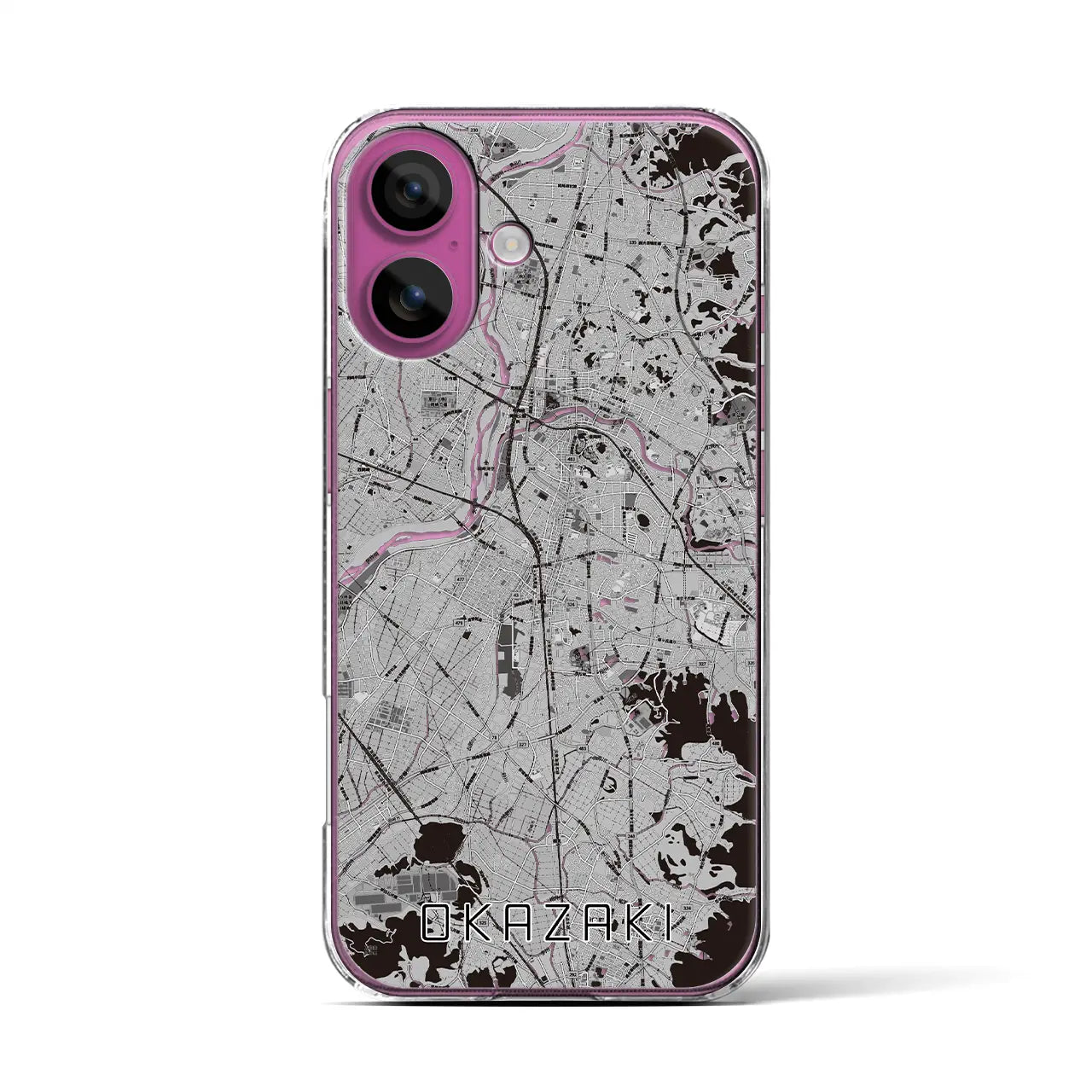 【岡崎(愛知県)】地図柄iPhoneケース(クリアタイプ)