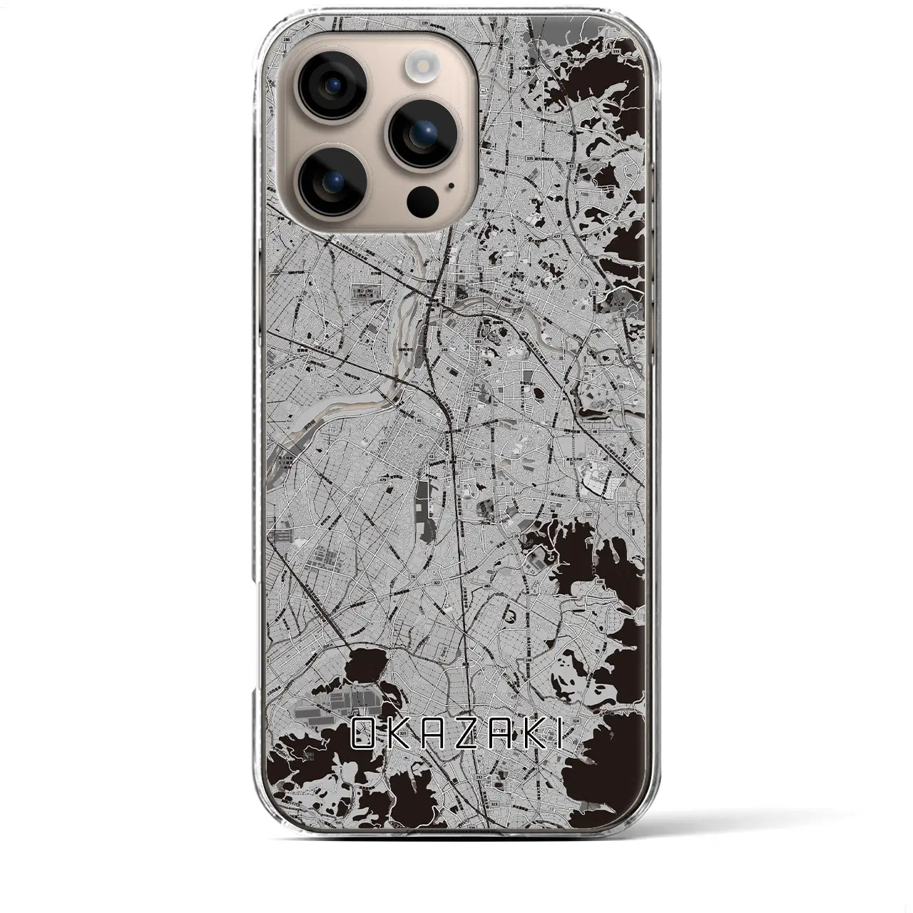 【岡崎(愛知県)】地図柄iPhoneケース(クリアタイプ)