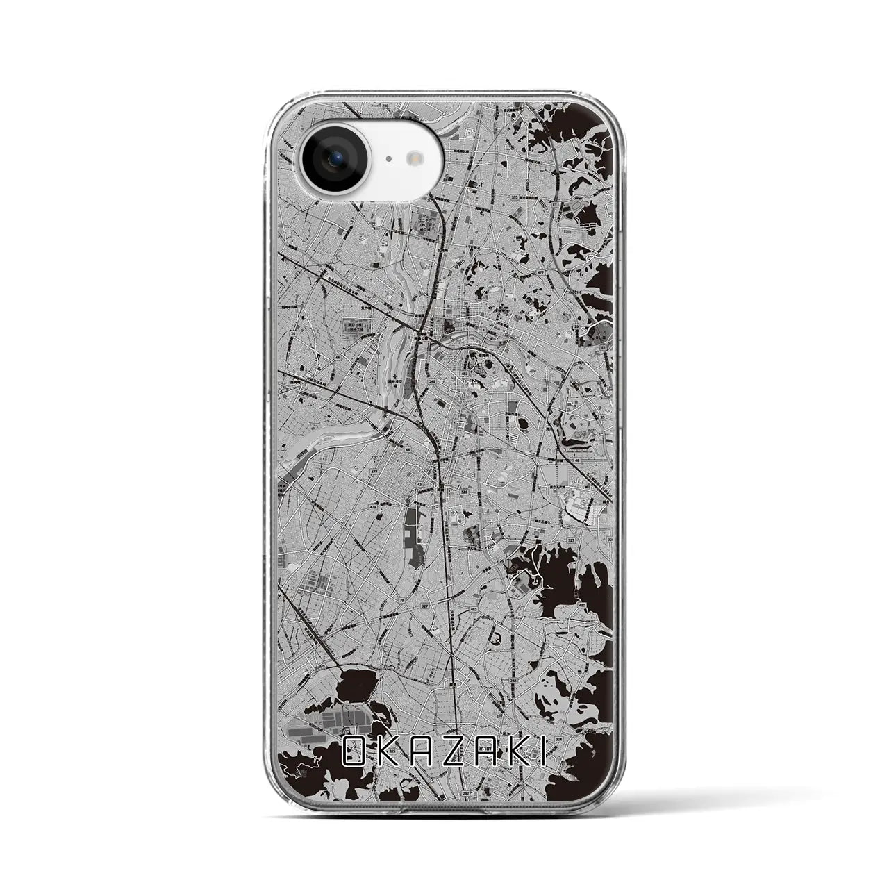 【岡崎(愛知県)】地図柄iPhoneケース(クリアタイプ)