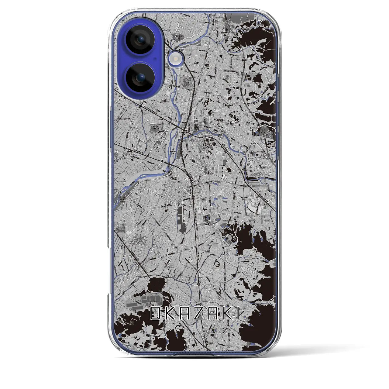 【岡崎(愛知県)】地図柄iPhoneケース(クリアタイプ)