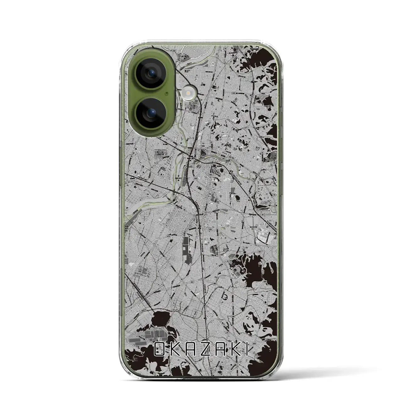 【岡崎(愛知県)】地図柄iPhoneケース(クリアタイプ)