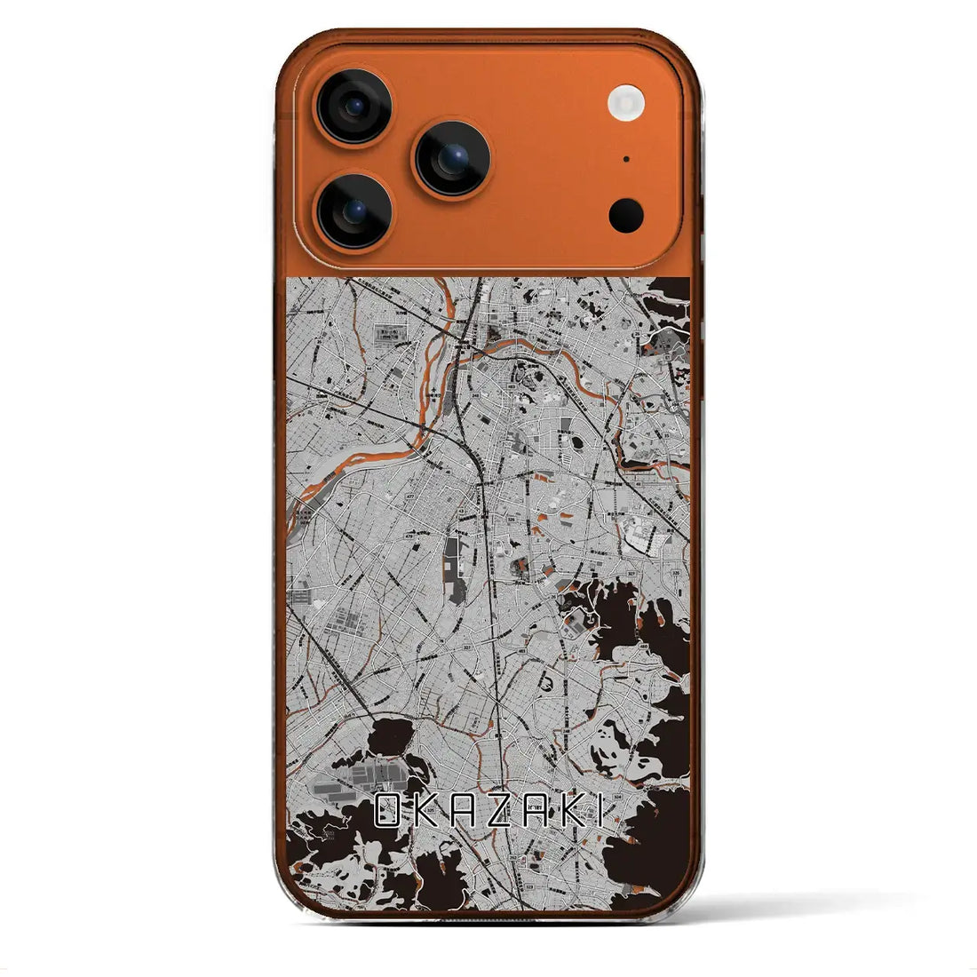 【岡崎(愛知県)】地図柄iPhoneケース(クリアタイプ)