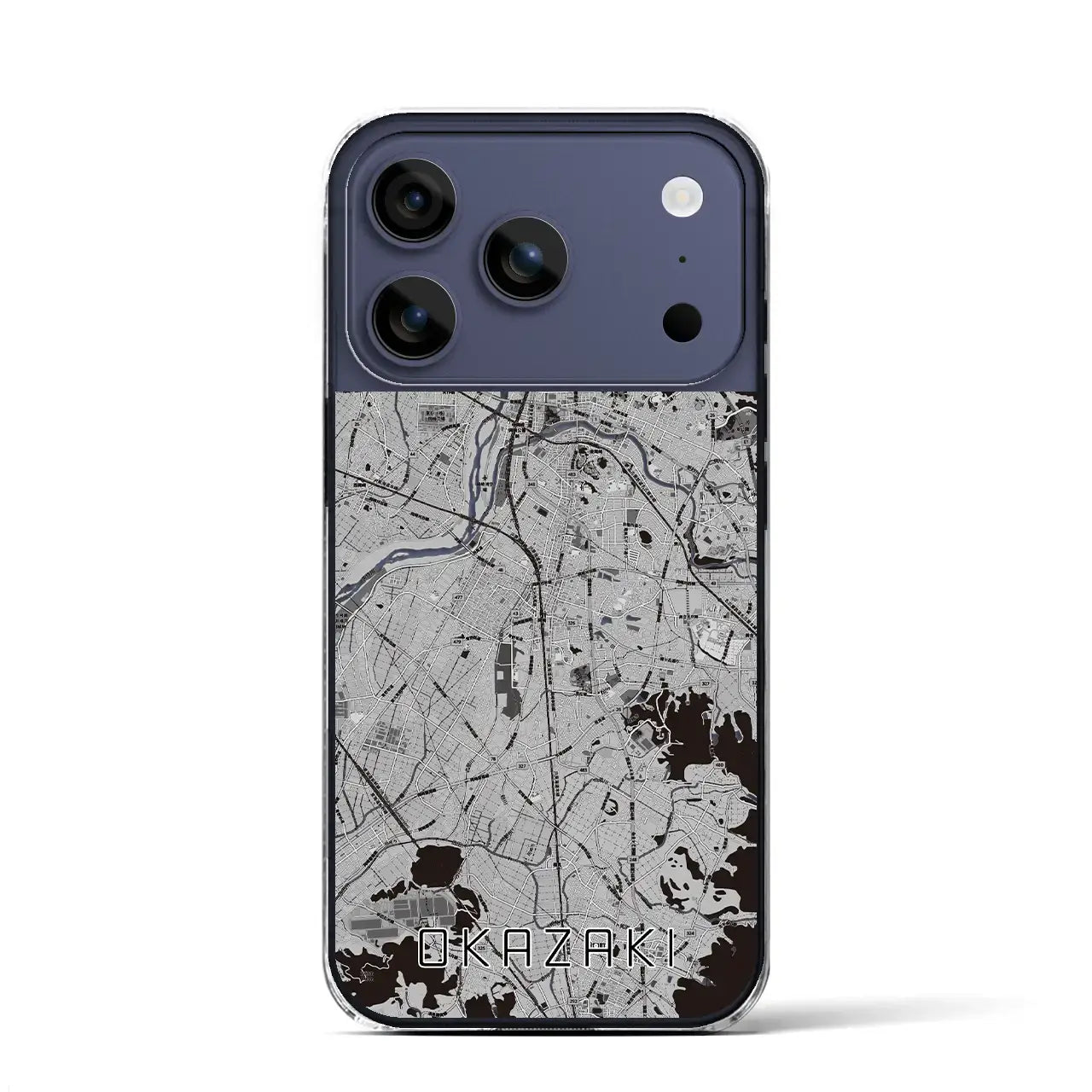 【岡崎(愛知県)】地図柄iPhoneケース(クリアタイプ)