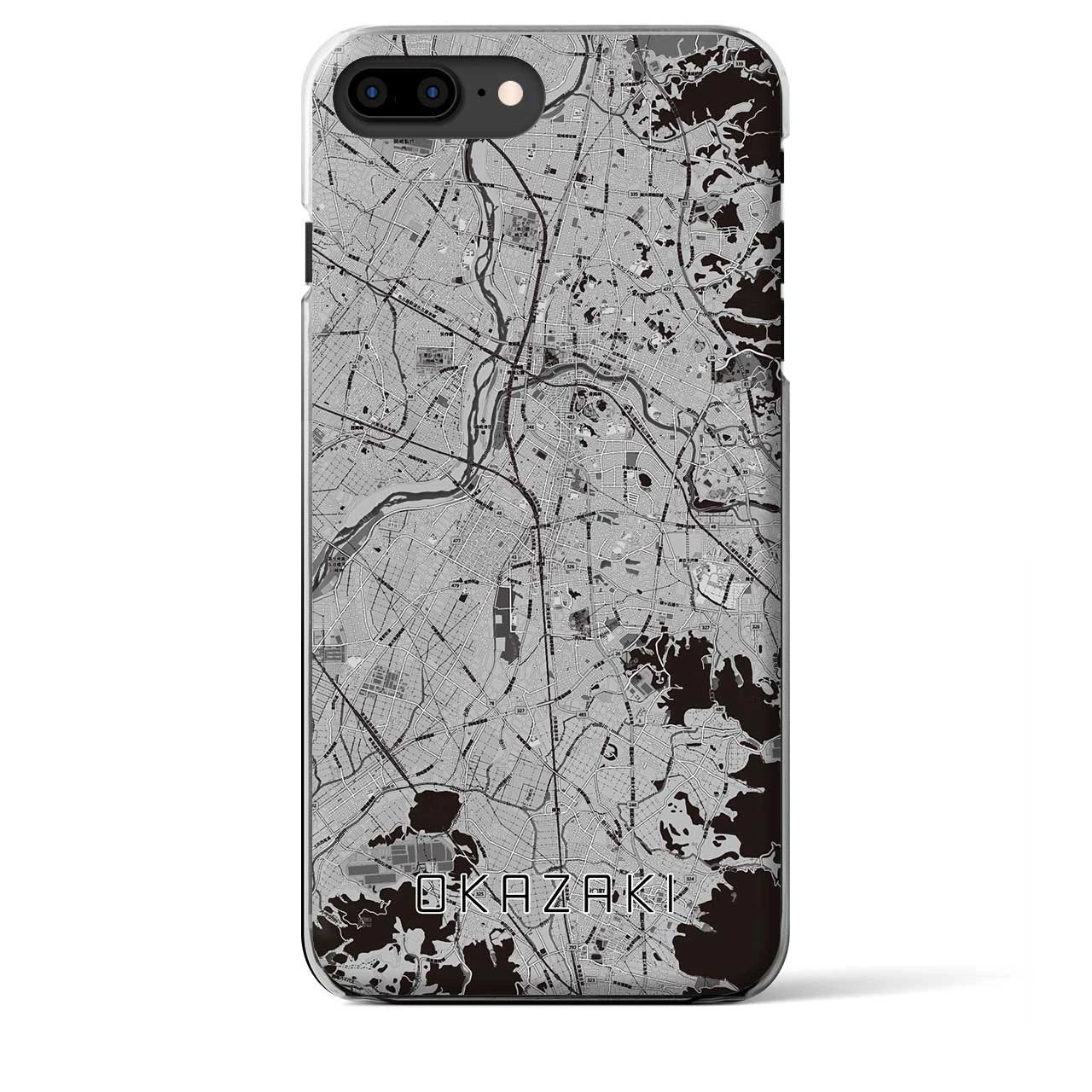 【岡崎(愛知県)】地図柄iPhoneケース(クリアタイプ)