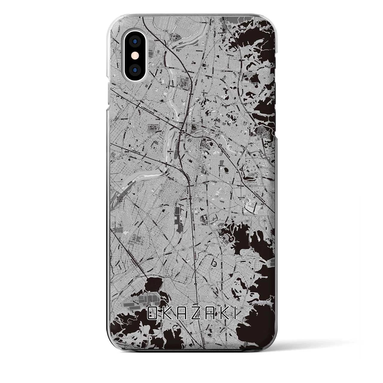 【岡崎(愛知県)】地図柄iPhoneケース(クリアタイプ)